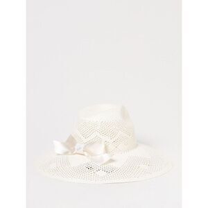Borsalino White Paper Straw Women's Sunhat